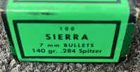 Sierra 7mm Bullets 140gr. .284 Spitzer - 2