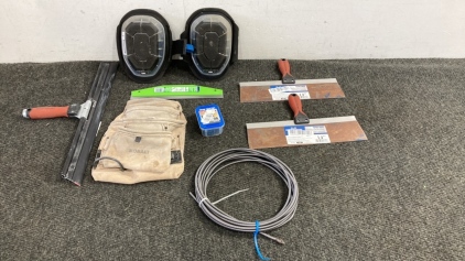 Gel Knee Pads, (2) Taping Knife & More