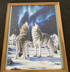 Wolves Howling in the Night Wall Hanging