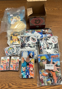 Anime Stickers, Buttons, Cards, Music Box and more