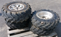 Full Set of Carlisle ATV Wheels and Tires - AT26X10R12 and AT26X8R12