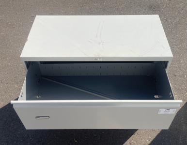 (1) 2 Drawer Metal Filing Cabinet, (1) 3 Drawer Metal Filing Cabinet
