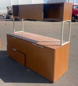 65&rsquo;&rsquo; x 72&rsquo;&rsquo; x 24&rsquo;&rsquo; 3 Drawer 2 Door Wooden Desk