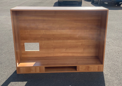 Wood Large Tv Stand With Streaming Device Storage