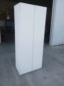 78" x 32" x 21" Wooden Double Door Cabinet With Shelves Inside