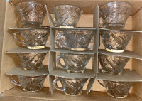 Various Glassware Including (12) Cups (Varying Size) , (12) Teacups, (8) Vases (Different) (2) Misc. - 7