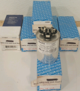 (6) New Mars Motor 25/5 MFD 370 Volt Dual Run Capacitors