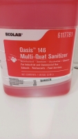 (2) 1-Gallon Ecolab Oasis Multi-Quat Sanitizer Disinfectant - 3