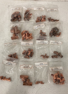 (16) Bags Of Copper Plumbing Pipe Fittings