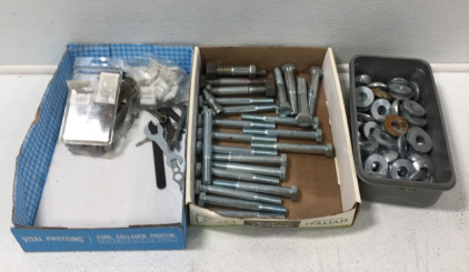 (3) Different Boxes Of Nuts And Bolts