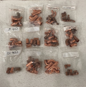 (12) Bags Of Copper Plumbing Bits