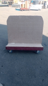 (1) Red 49" x 23" x 55" Rolling Utility Cart With Carpeted Cover