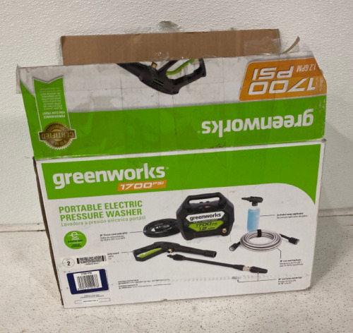 Greenworks 1700 PSI Portable Electric Pressure Washer