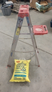 (1) Werner Saf-T-Master Type 3 A-Frame Ladder (1) 40-LB Morton System Saver Salt Bag