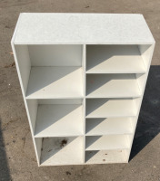 41’’ x 27 1/2’’ x 13’’ White Wooden BookShelf With 9 Shelves