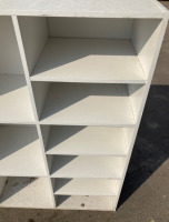 41’’ x 27 1/2’’ x 13’’ White Wooden BookShelf With 9 Shelves - 3