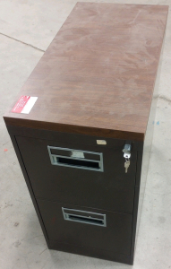 30" x 15" x 30" Lockable 2-Drawer Filing Cabinet With Keys