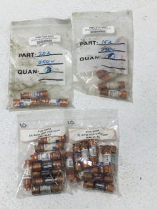 (1) 20 AMP 250 Volt Fuse HAC-R-20, (3) 15 AMP 250 Volt Fuse HAC-R-15