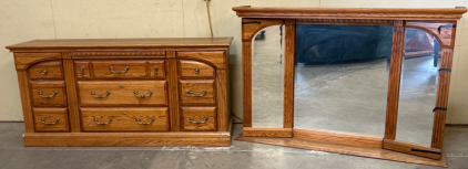 (9) Drawer Dresser and Mirror