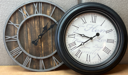 (2) Battery Powered Wall Clocks