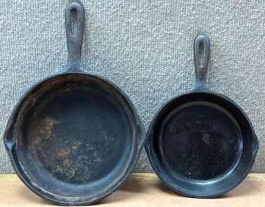 (2) Cast Iron Skillets