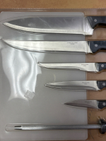7 Pc. Knife Cutlery Set with Board - 2