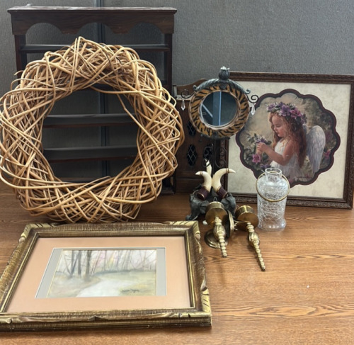 Pictures, Shelves, Candle Holders, And More