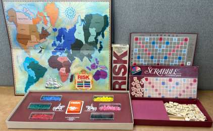 Vintage Board Games: Risk And Scrabble