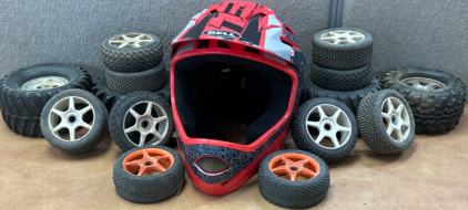 Bell Riding Helmet Size Large and RC Tires