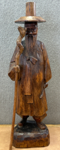 24.5” Tall Wooden Statue