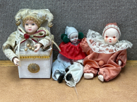 Vintage Jester Clown Dolls - 3