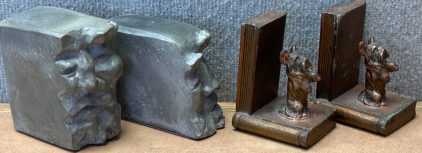 (2) Pairs Of 4-4.5” Bookends