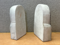 Pair Of 8” Tall Stone Bookends - 4