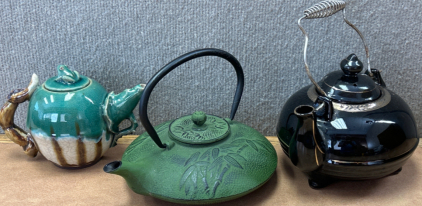 (3) Decorative Tea Pots