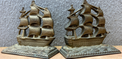 Pair of 5” Cast Iron Ship Bookends