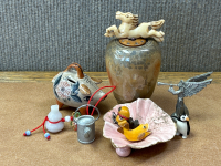 Vintage Collectibles: Figurines, Decorative Plate, Native American Style Pipe, And Much More - 3