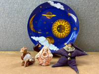 Vintage Collectibles: Figurines, Decorative Plate, Native American Style Pipe, And Much More - 4