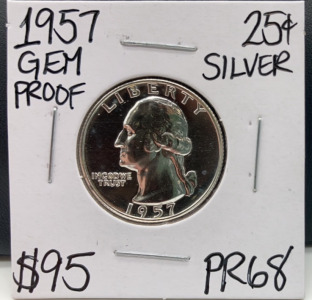 1957 PR68 Gem Proof Silver Quarter