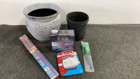 (3) Planters , LED C9 Bulbs, Drain Weasel and More!