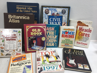 (12) Assorted Books Including Historical Atlas of The USA Centennial Edition