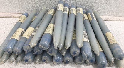 (31) Blue Guild House 8&rdquo; Candle Sticks