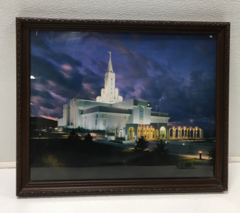 Framed LDS Church Picture