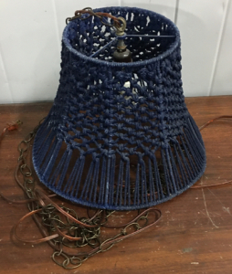 Vintage Macrame Hanging Lamp