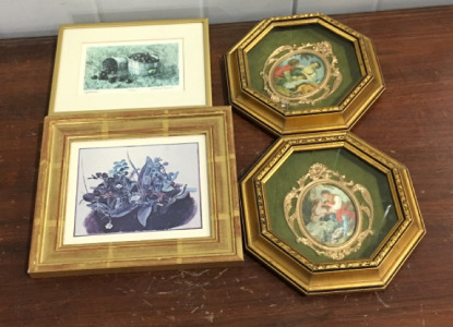 (4) Small Framed Pictures