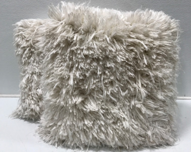 (2) Large Fluffy Pillows