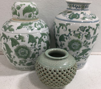 (3) Beautiful Ceramic Vases