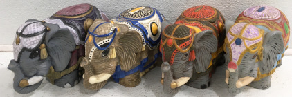 (4) Elephant Figurines