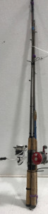(1) Shakespeare Pole with Reel (1) Eagle Claw Blue Diamond (1) Zebco Pole (1) Ambassadeur 5000 Pole & Reel