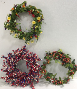 (3) Decorative Wreaths