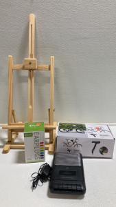 Small Easel, Bicycle Seat, Earplugs, Cassette Recorder